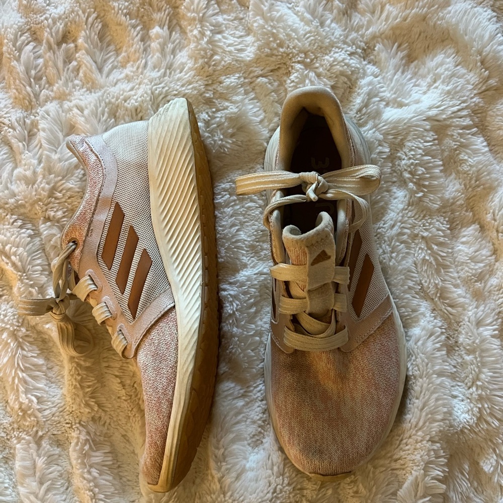 Adidas Blush and Beige Athletic Shoes